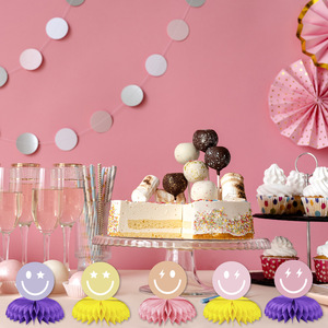 New Title Smile Theme Honeycomb Table Centerpiece <b>for</b> <b>Birthday</b> Party <b>Decorations</b> - Product Image 2