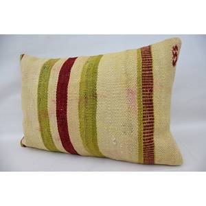 Oreiller en laine multicolore patchwork Kantha 16x24 pouces avec motif vintage - Product Image 3