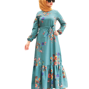 Robe islamique Abaya pour femmes, nouveau Design, motif imprimé, Kaftan turc, confortable, Borka pour filles - Product Image 1