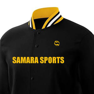 Chaqueta universitaria de bombardero universitario de béisbol Letterman de calidad superior, chaqueta con mangas de cuero genuino - Product Image 4