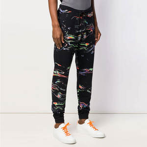 Pantalon de Fitness Homme Coupe Slim Taille Basse Personnalisable Marque Privée Coton Sport Active Wear Pantalon Droit à Motif - Product Image 4