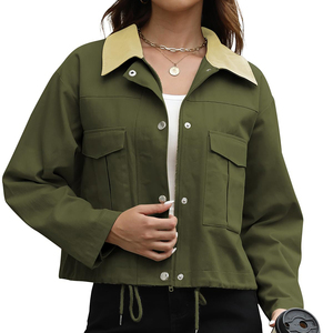 Nouvelle veste en toile pour femmes Vêtements d'extérieur à la mode Respirant de bonne qualité avec logo personnalisé Veste - Product Image 3