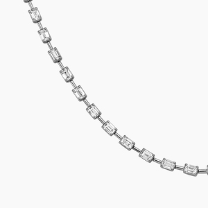 5.00 MM Lab Grown Diamond Tennis Chaîne Collier Bling Cut Femme Argent/Plaqué Or 10K Pièce de Déclaration pour Or Jaune PT950 - Product Image 4