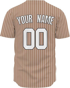 เสื้อเบสบอลสำหรับผู้ชายชุดซอฟท์บอลผ้าโพลีเอสเตอร์ลายทางระบายอากาศกระดุมสำหรับผู้ชาย - Product Image 6