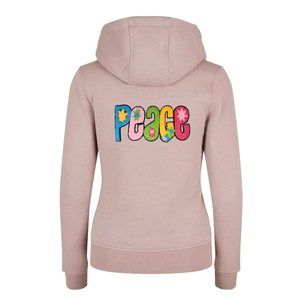 Sweats à capuche coréens en coton de conception personnalisée pour femmes pull à manches longues en chenille Patch Work Fashion Wear stylé - Product Image 2