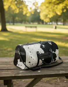 Sac de voyage en cuir véritable de haute qualité avec organisateur, léger, grande capacité, bagage à main LHDB-0060 - Product Image 4