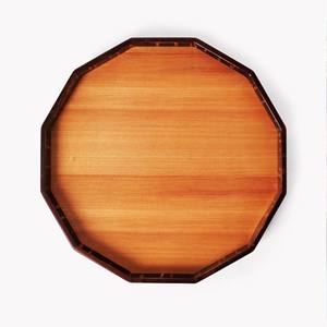 Plateau rond en écorce de mangue fumée effet bois écorce produit de vente chaude bol décoratif en bois de mangue avec écorce d'arbre fabriqué en Inde - Product Image 6