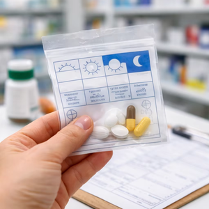 Bolsa con Cierre de LDPE Impresa Personalizada para Dispensación de Medicamentos en Farmacias y Empaque Reutilizable en Aplicaciones de Hospitales y Clínicas - Product Image 1
