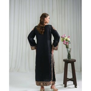 Conjunto de Traje de 2 Piezas para Mujer con Estampado Oringa Fusion, Camisa Larga, Precio 2499/- SL00249 - Product Image 4