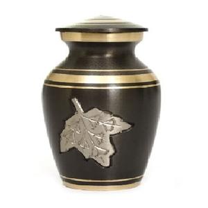 High Quality Brass Cremation <b>Keepsake</b> Urns With Engraving Black And Gold Finished <b>For</b> Human <b>Ashes</b> Funeral Supply - Product Image 3