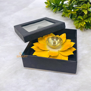 Iron Lotus Diya Welded Home Decoration Tableware with Religious & Modern Themes From Rajasthan - Product Image 2