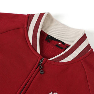 Delta Sigma Theta fleece varsity jacket stand color chenille embroidery Greek letter <b>burgundy</b> and crimson color - Product Image 5