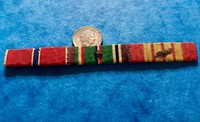 Véritable barre de ruban WW2 Bronze Star Medal comprend 3 récompenses différentes 1939-1945 USA American Veteran Worn WW2 Ribbar