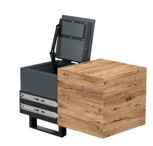 Solid <b>Wood</b> Console with Hidden Bio-Metric Safe - Product Image 1