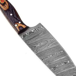 Cuchillo de Chef afilado de acero de Damasco de primera calidad, mango de madera, fábrica de Pakistán, herramienta de cocina de diseño personalizado profesional de alta calidad - Product Image 5