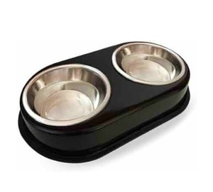 Tazón Doble de Acero Inoxidable para Mascotas, Tazón de Viaje y Alimentación en Forma de Botella, Ideal para Animales Pequeños - Product Image 1