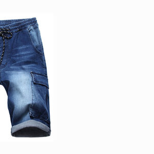 Mid <b>Waist</b> Denim Shorts Men <b>Jeans</b> Diamond Straight Oversize Designer Logo Hell Raw Edge Hem Rhinestones Hot Shorts 100% Cotton - Product Image 3