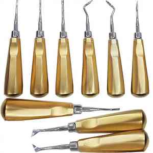 Juego de Elevadores de Raíces Dentales Manuales Caronia, Recubiertos de Plasma de Titanio Dorado, Acero Inoxidable, Uso Quirúrgico, Clase I, Certificado CE - Product Image 6