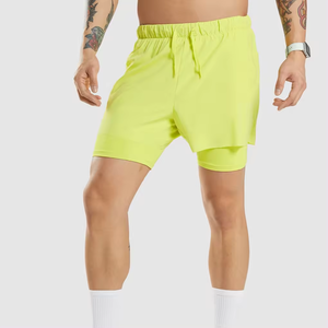 Short de gym d'été personnalisé pour hommes Style sportif Maille respirante Athlétique Compression Training Tissu en toile écologique - Product Image 5