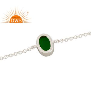 Pulsera de cadena de piedras preciosas Druzy verde Natural de plata esterlina, joyería personalizada para mujer, regalo para ella - Product Image 3