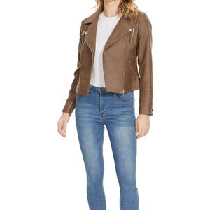 Chaqueta de cuero para mujer de alta calidad, logotipo personalizado, superventas, chaqueta de cuero para mujer al aire libre de alta calidad para adultos - Product Image 5