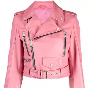 Veste en cuir véritable respirante de haute qualité pour femmes pour l'hiver - Motocyclisme Vêtements décontractés Couleurs personnalisables Courte - Product Image 5