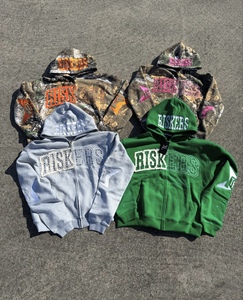 Sudadera con Capucha de Forro Polar para Hombre, con Media Cremallera, Bordado con Logotipo Personalizado al por Mayor, 100% Algodón Desgastado, Personalizable OEM - Product Image 1