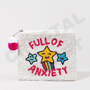 Pochette à monnaie BFF Portefeuille en perles de rocaille personnalisé Beau cadeau de maman-Conception de coeurs pour filles - Product Image 4