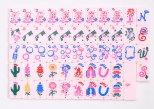 Logo impreso Lucite American Mah Jong Set Juego de viaje de una sola capa Juegos de Mahjong personalizados de acrílico de lujo - Product Image 2