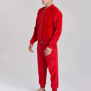 Chándal de terciopelo para hombre de la mejor Fabricación, novedad, parte superior suave ecológica, tendencia, sostenible, transpirable y resistente al viento - Product Image 3
