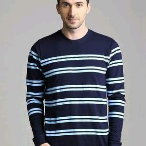 Camiseta a rayas personalizada de nuevo estilo, camisetas de algodón 100% de alta calidad, camiseta de ajuste Regular para hombre - Product Image 5