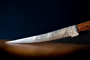 Cuchillo De Filete de acero de Damasco OEM, maquinilla de afeitar de alto carbono, opciones de mango personalizado afilado, cuchillos flexibles de cocina y de camping al por mayor - Product Image 5