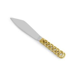 Unique Look Metal Cake Server <b>Knife</b> With Gold Feather Handle Hot Selling Wedding Decorative Metal <b>Knife</b> & Cutlery <b>Set</b> With Logo - Product Image 5