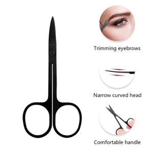 Pinzas para cejas de Punta puntiaguda inclinada de acero inoxidable de alta calidad profesional con diseño curvo para uso de belleza - Product Image 6