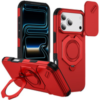 Coque de téléphone antichoc et antidérapante avec anneau métallique rotatif à 360° et protection d'écran pour Samsung Galaxy S26 Ultra/S25 Plus/S24