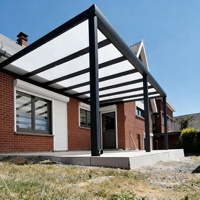 Terrasse couverte en aluminium certifiée CE pour usage résidentiel, auvent extérieur, patio, véranda