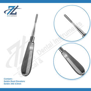 Élévateurs radiculaires Seldin 34S 4.0mm Élévateurs d'extraction dentaire en acier inoxydable de haute qualité Fabricant d'équipements pour dents Pakistan - Product Image 3