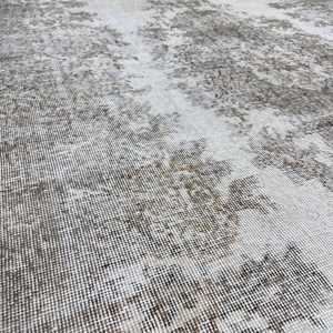 Tapis turc vintage de 6,6 x 10,6 pieds, grand tapis, tapis à motifs floraux gris - Product Image 4