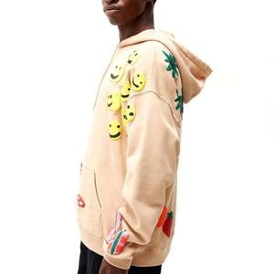 2024 Custom Men's 100% Cotton Pullover Hoodies Heavy <b>Weight</b> High Quality Puff Printing Oversized Streetwear Winter Plain Dyed - Product Image 4