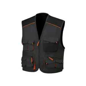 Gilet de sécurité, gilet de sécurité, gilet réfléchissant Hi Vis, jaune chaud, Orange, Logo personnalisé OEM, tissu