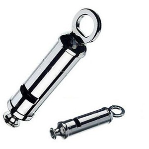 Silbato de metal deportivo de acero inoxidable con cordón de latón para entrenamiento y supervivencia - Product Image 5