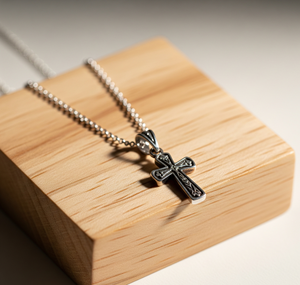 สร้อยคอ925เงินสเตอร์ลิงคุณภาพสูงทุกเพศจี้ไม้กางเขนสร้อยคอทองชุบสุดหรูของขวัญคริสเตียนทุกวัน - Product Image 6