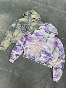 Custom Men's 100% Cotton <b>Vintage</b> Acid Washed Fleece <b>Zip</b> <b>up</b> Hoodies High Quality Oversized French Terry Streetwear <b>Zip</b> <b>up</b> <b>Hoodie</b> - Product Image 2