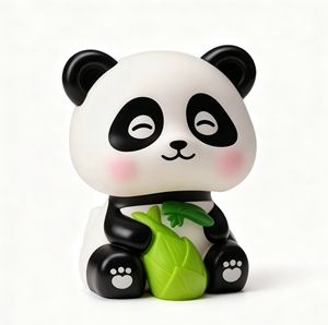 Figurine de panda en résine à énergie solaire, design contemporain, décor compact et mobile pour voiture et maison, cadeau du Nouvel An chinois BS225A - Product Image 1