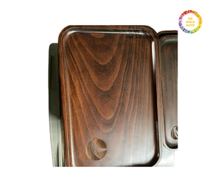 Bandeja de bambú, bandeja grande de bambú, plato de madera para servir, bandeja hecha a mano Natural para desayuno, café, té, comida y decoración del hogar - Product Image 3