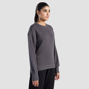 Sweatshirts pour femmes 100% Cotton Made Sweatshirt Plain Custom Print Crewneck Prix de gros Regular Fit Woman Casual Fashion - Product Image 5