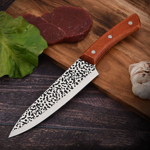 Cuchillo de chef de hoja afilada de acero inoxidable de 7 pulgadas personalizado al por mayor con mango de madera para cocina casera y restaurante - Product Image 6