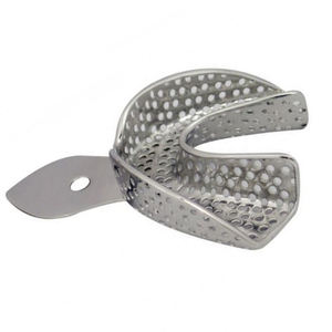 Plateaux d'empreinte manuels médicaux de haute qualité, usage dentaire professionnel, réutilisables, compatibles avec l'autoclave, poignée ergonomique, acier inoxydable, Lore - Product Image 3