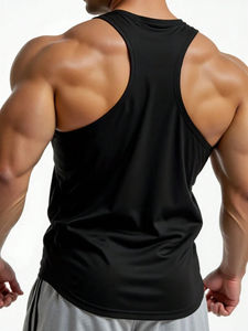 Débardeur de sport pour homme Stringer Muscle Fit Débardeurs Chemise d'entraînement fitness Spandex Design personnalisé Débardeur d'entraînement pour homme Singlet - Product Image 3