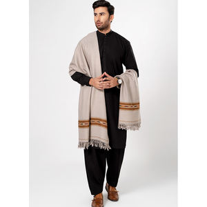 2025 nuevo diseño Afghani ropa de hombre chales de lana de invierno para ropa de fiesta bufandas largas transpirables ligeras chales para hombres - Product Image 1